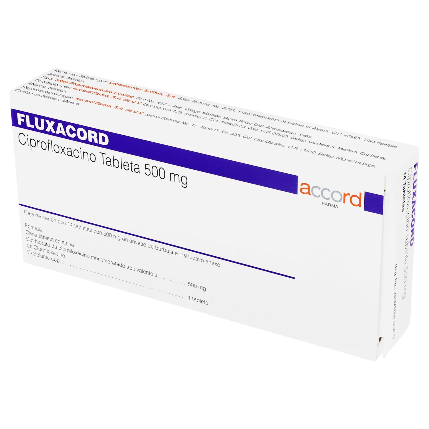 Fluxacord 500 Mg Tab 14